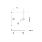 Achterlicht 12/24V 4 functies 100x100mm LED