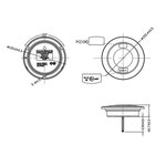 Achterlicht 3 functies 122mm 24LED chroom