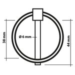 Borgpen 6mm met ring