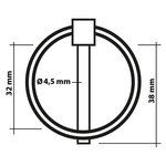 Borgpen 4,5mm met ring