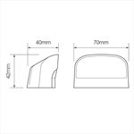 Kentekenverlichting 12/24V 70x42mm LED