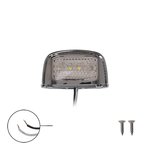 Kentekenverlichting 12/24V 76x41mm LED chroom