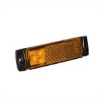 Zijmarkeringslamp 12/24V oranje 126x30mm LED