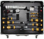 129-delige gereedschap set in aluminium behuizing