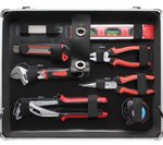 129-delige gereedschap set in aluminium behuizing