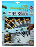 Schroevendraaierset T-profiel (voor Torx) met boring T6 - T40 11-dlg