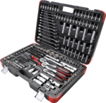 Dopsleutelset 6,3 mm (1/4) / 10 mm (3/8) / 12,5 mm (1/2) 216-dlg