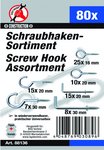 Schroef haak Set 80 stuks