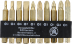 Bitset Gold 6,3 mm (1/4) 10-delige