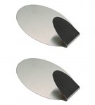 2-delige RVS Adhesive Hooks 3,5 x 5 cm laadvermogen max. 1,0 kg