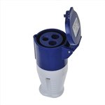 CEE contrastekker 16A demontabele behuizing blauw/wit