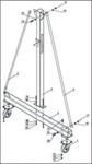 Mobiele portaalkraan 1 ton