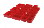 Bgs Technic Plastic Strorage Trays voor werkplaatskar 17 delig