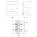 Gereedschapskast 75,0L / 27,0x61,6x73,5cm met 2 planken + cilinderslot