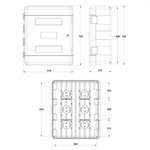 Gereedschapskast 75,0L / 27,0x61,6x73,5cm met 2 planken + cilinderslot