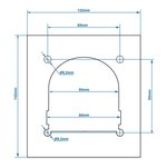 Montageplaat voor sjoroog enkel 142x132mm x2 stuks