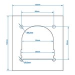 Montageplaat voor sjoroog enkel 142x132mm