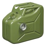 Jerrycan 10L metaal groen met magnetische schroefdop UN- TüV/GS-gekeurd