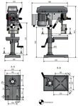 Tafelboormachine diameter 16mm, 565x275x840mm