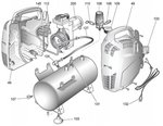 Olievrije compressor 8 bar - 6 liter, 385x170x465mm