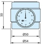 Magnetische nulpunt of hoogte instelapparaat 50 mm