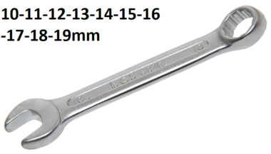 Bgs Technic Combinatie sleutels, extra kort, 10 mm