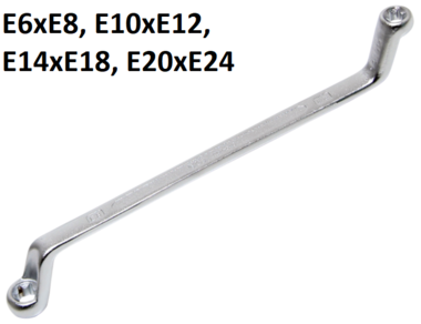 Bgs Technic Dubbele Ring Spanner, inwendig torx E6xE8 - E20xE24mm