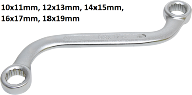 Bgs Technic S-type dubbeleringsleutel, 10x11 mm