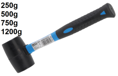 Bgs Technic Rubber panel mallet met glasvezel shaft, 250 g