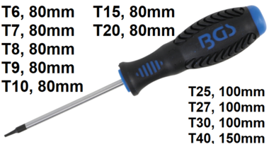 Bgs Technic Schroevendraaier, t6 x 80 mm