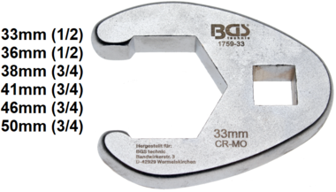 Bgs Technic 1/2 Crowfoot kraaienpoot Sleutel