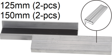 Bgs Technic 2-delige Bench Vise Jaw Protector, Aluminium, 125 mm