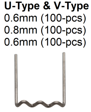 Bgs Technic Reparatieklem U-model diameter 0,6 mm 100-dlg