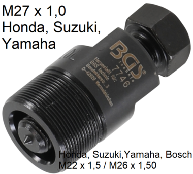 Bgs Technic Rotor trekker M27 x 1,0 mm voor Honda, Suzuki, Yamaha