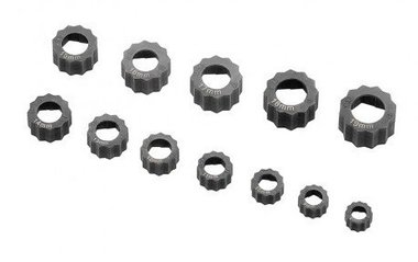 Damaged-nut/bolt extractor set 12-delig