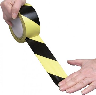 Signalisatielint zwart/geel 50mm
