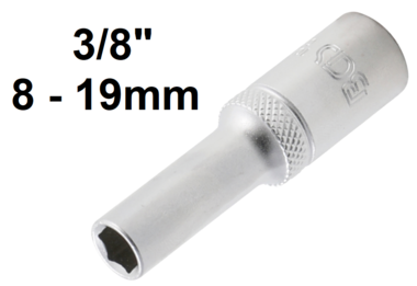Bgs Technic Diepe dop pro torque  3/8 8mm