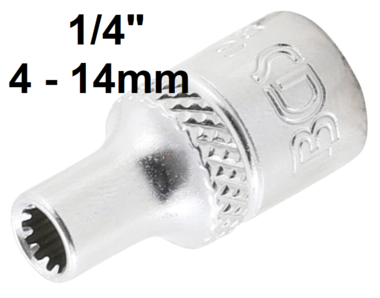 Bgs Technic Dopsleutel Gear Lock 6,3 mm (1/4) 4 mm