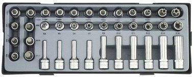 3/8 Doppenset Torx & Spline 38 delig