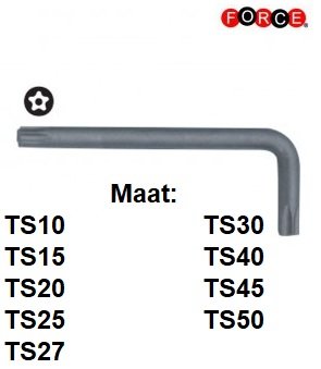 Haakse Torx TS 5-kant sleutelset