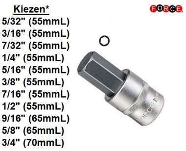 Inbus bit doppen 1/2 (55mmL)