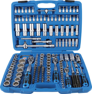 Bgs Technic Socket Set Gear Lock 6.3 mm (1/4) drive/10 mm (3/8) / 12.5 mm (1/2) 192-delig
