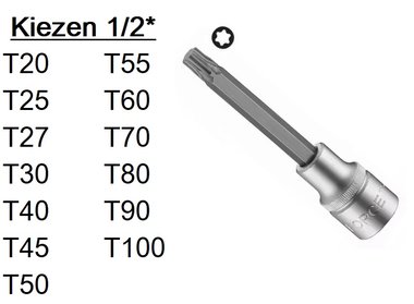 Torx bit doppen 1/2 (100mmL)