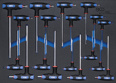 T-greep schroevendraaier inbus, T-profiel (voor Torx) 18-dlg