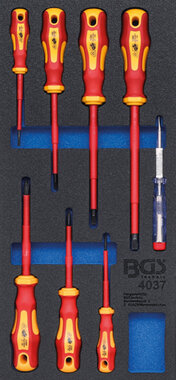 Bgs Technic 1/3 Tool Tray: 8-delige VDE schroevendraaier set