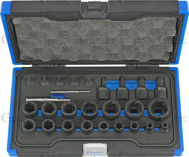 Speciaal doppen draaiprofiel 15-delig 1/4+1/2+3/8 6-27 mm