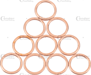 Koperen ringen, M13 voor nr. 5368 en 5369-13 10 stuks