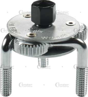 Driearmige oliefiltersleutel 3/8 diameter 80-135mm