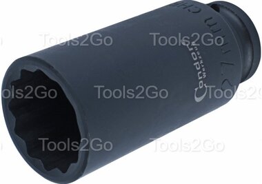 Aandrijfasdop 1/2, CrMo bi-hex 27mm