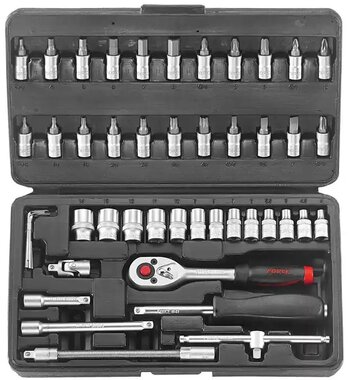 Surface drive 1/4 Socket set 46-delige